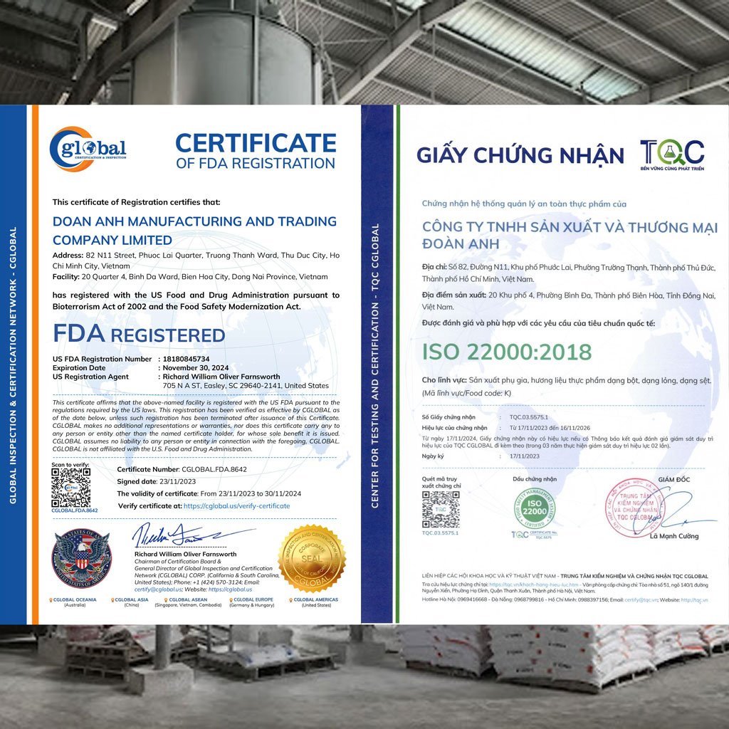 Chứng nhận FDA - ISO 22000:2018