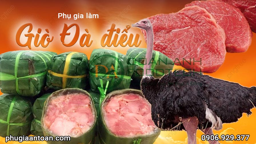 phụ gia làm giò đà điểu