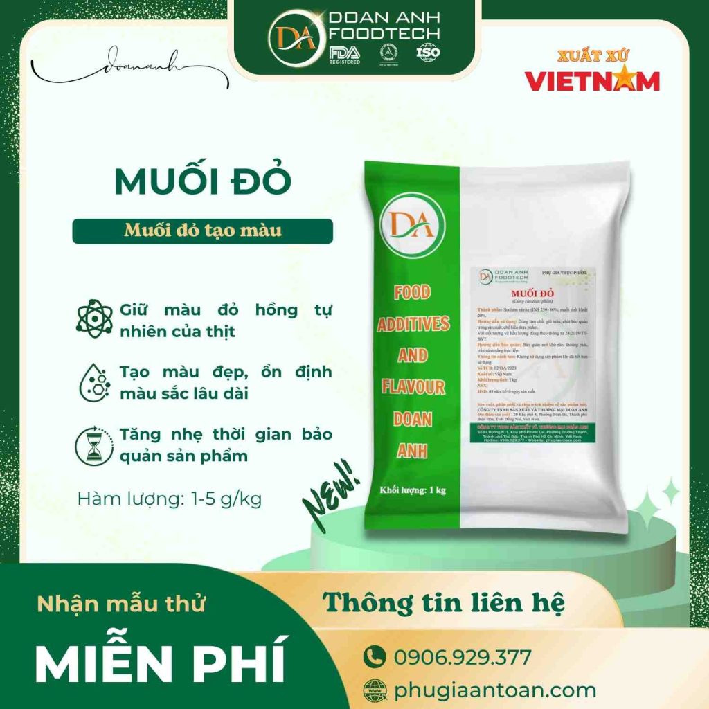 Muối đỏ - Muối đỏ tạo màu