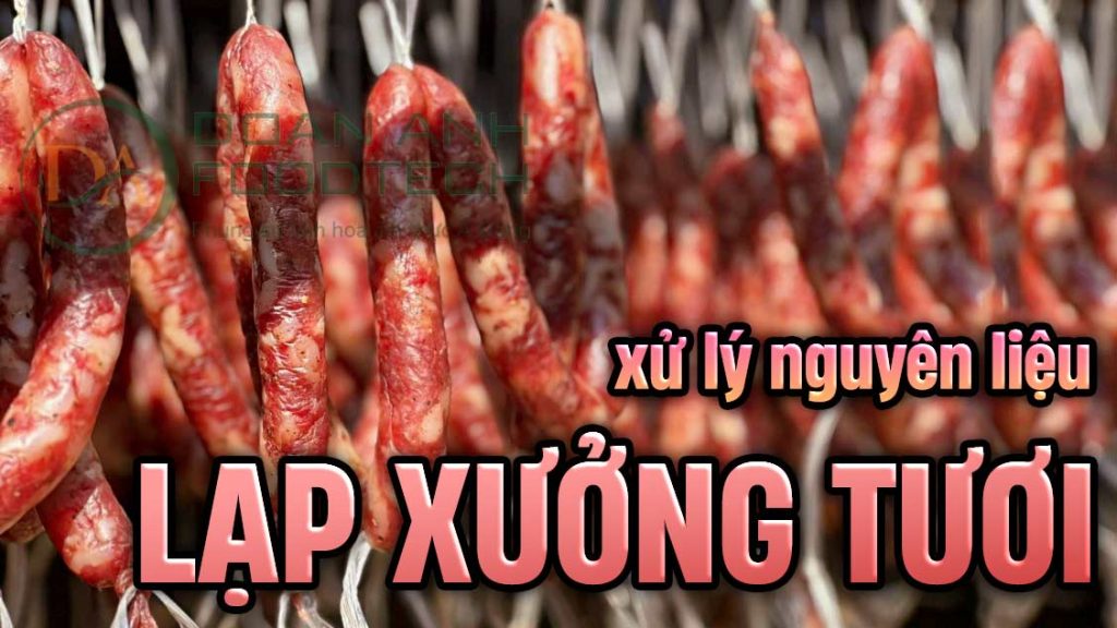 Xử lý nguyên liệu làm lạp xưởng