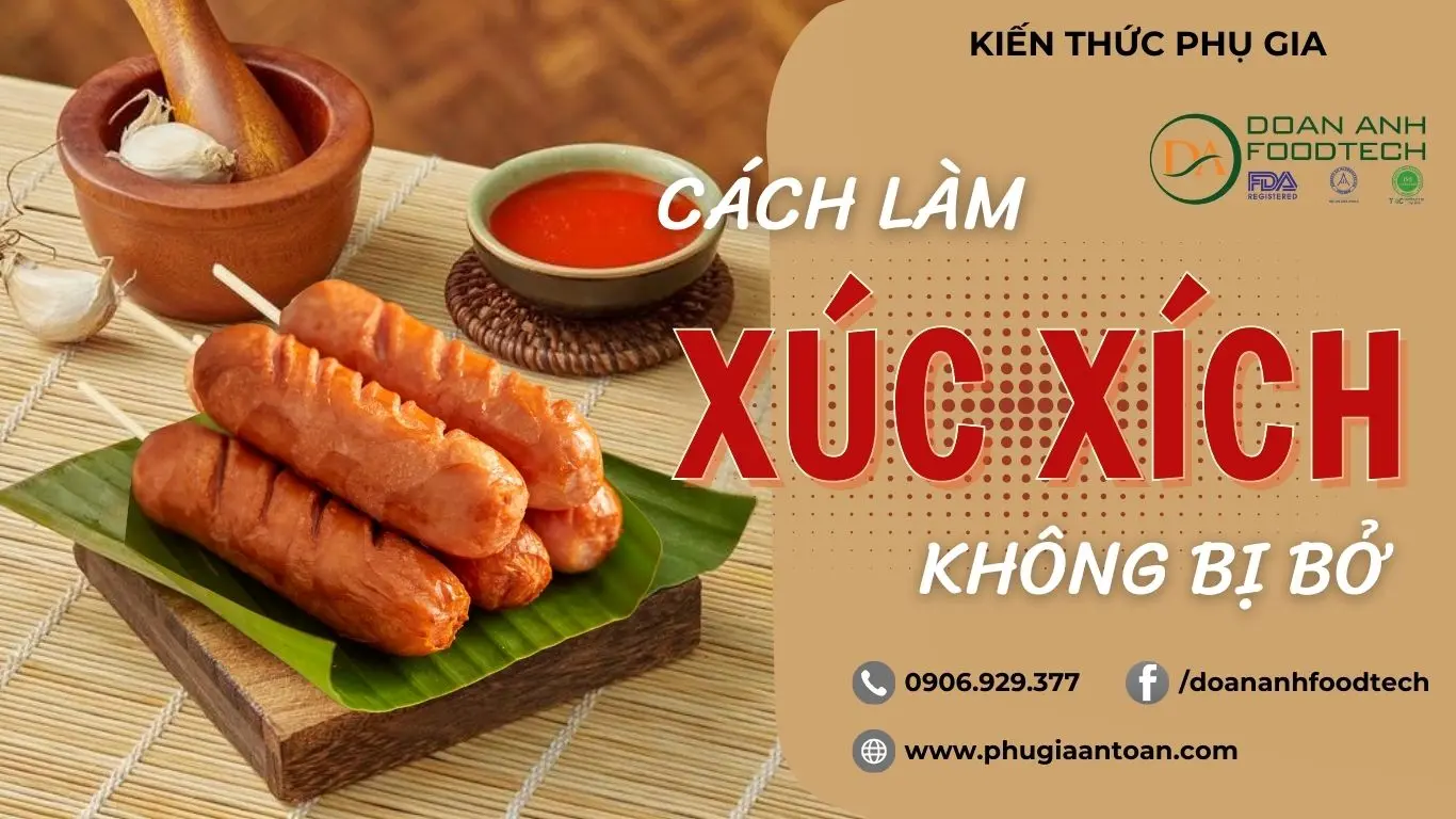 cách làm xúc xích không bị bở khô