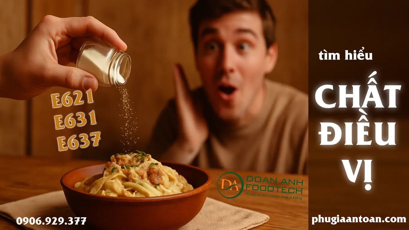 Chất điều vị E 621 trong chế biến thực phẩm