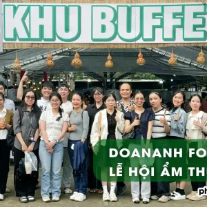 ĐOÀN ANH THAM QUAN LỄ HỘI ẨM THỰC CHAY CÔNG VIÊN BÌNH PHÚ