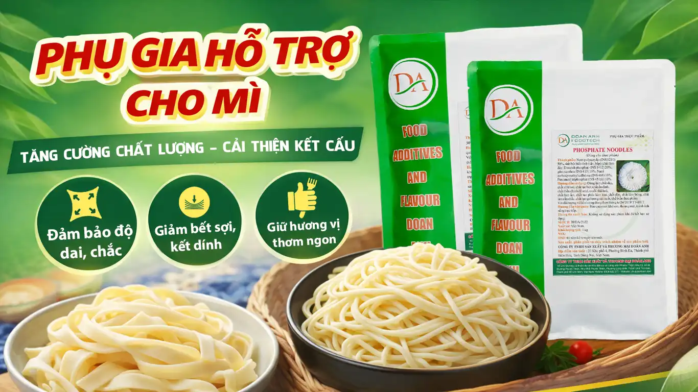 Phụ gia làm mì sợ tươi - bún - phở