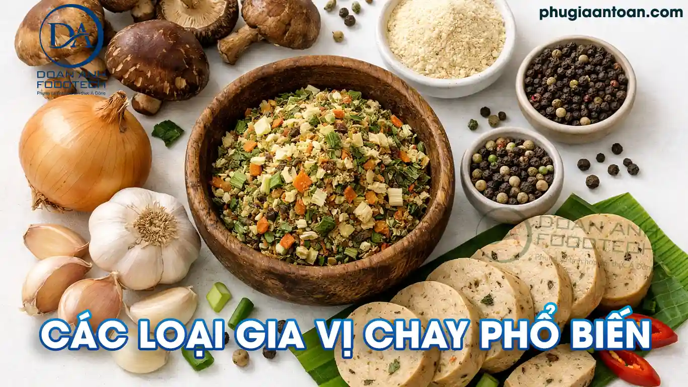 Các loại gia vị chả chay phổ biến